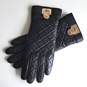 Michael Kors Genuine Leather Quilted Gloves